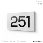 Номер на дверь 251, табличка на дверь для офиса, квартиры, кабинета, аудитории, склада, белая 120х70 мм, Айдентика Технолоджи