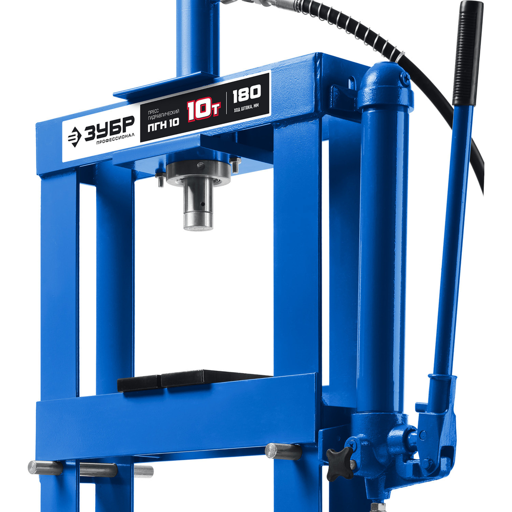 ЗУБР ПГН-10, 10 т, гидравлический пресс с гидронасосом и манометром, Профессионал (43072-10)