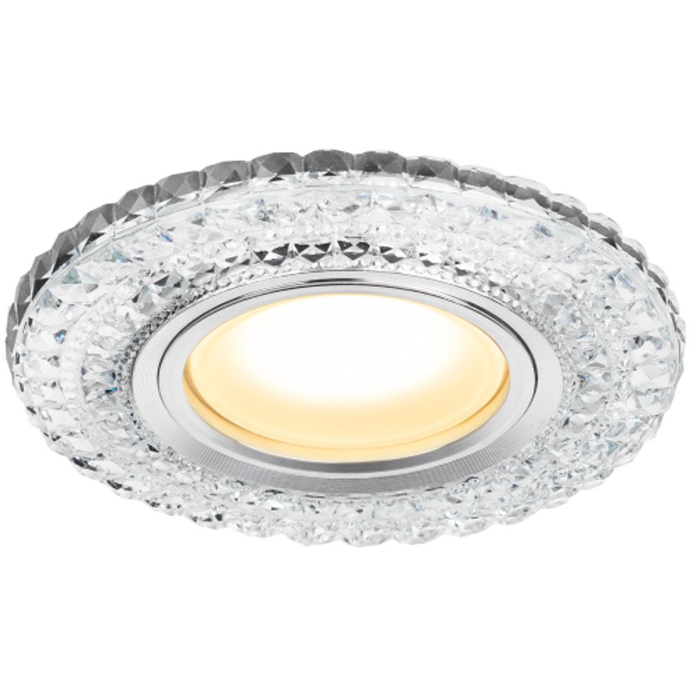 Светильник встраиваемый cо светодиодной подсветкой ЭРА DK LD3 SL/WH под лампу MR16 GU5.3 прозрачный