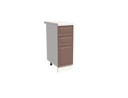 Кухня Модуль ШН3Я 300 Графит / Пудрово-розовый