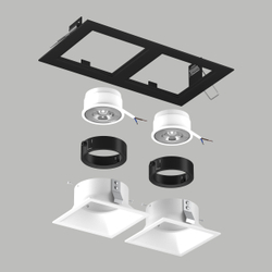 D5270606BMOD Светильник DOMINO QUADRO под LED модуль/лампу МR16 (214527+214506+214506+214007+214007)