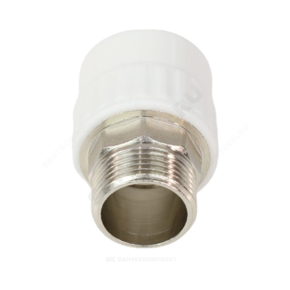 Муфта PP-R комбинированная белая Дн 90х3" НР под ключ VALFEX 10135090