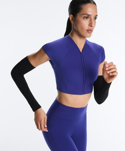 Oysho Топ Compressive светоотражающий, кобальтовый