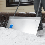 Движок для уборки снега, стальной, оцинкованный, 750 х 410 х 1100 мм, стальная рукоятка, Сибртех