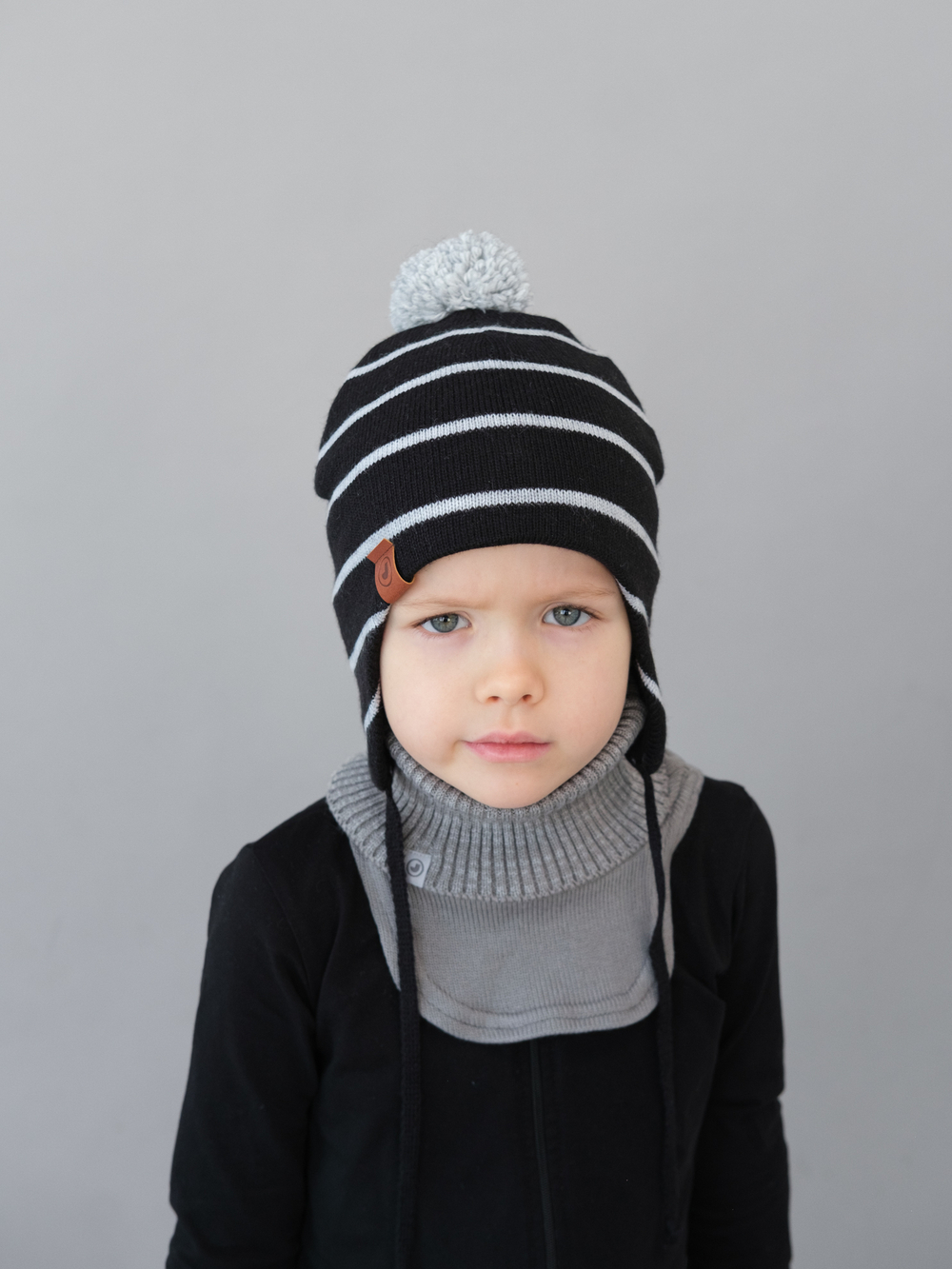 Шапка весенняя/осенняя вязаная КОДИ (Черный)