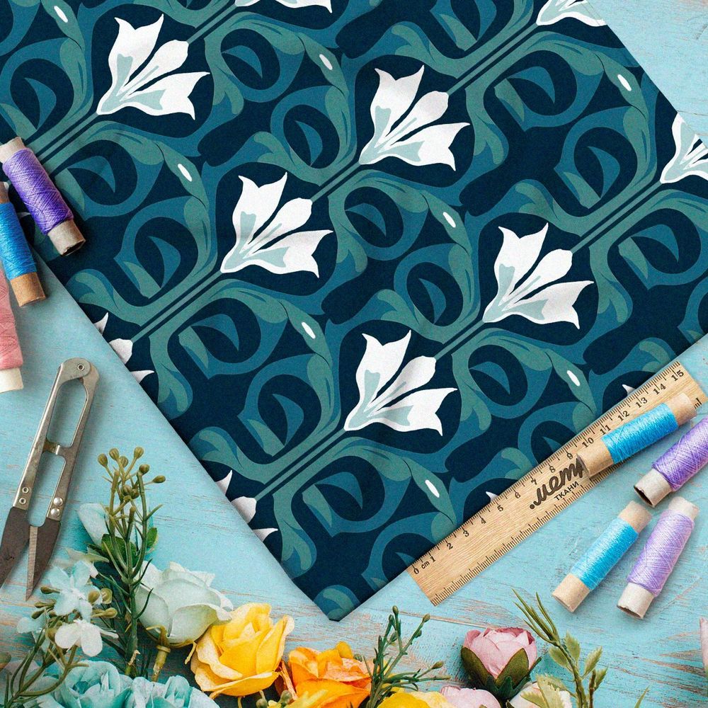 Ткань премиум Оксфорд 600D романтическая фантазия