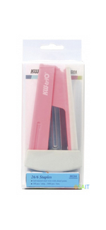 Степлер №24/6 20л. KW-TRIO Swing Standing+скобы розовый 055X6-PNK