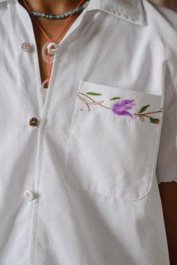 Рубашка из Круглой Скатерти белая - фото 8