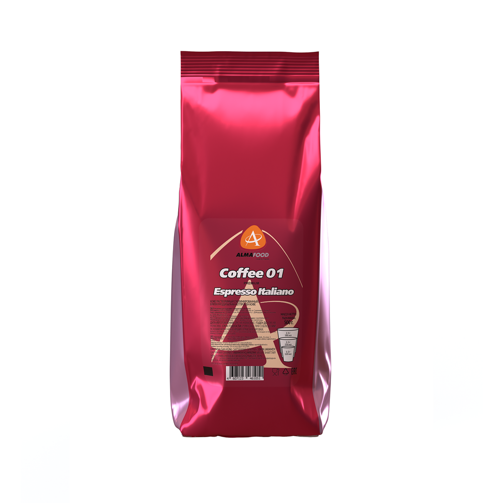 Кофе натуральный растворимый сублимированный 01 Premium Espresso Italiano ALMAFOOD