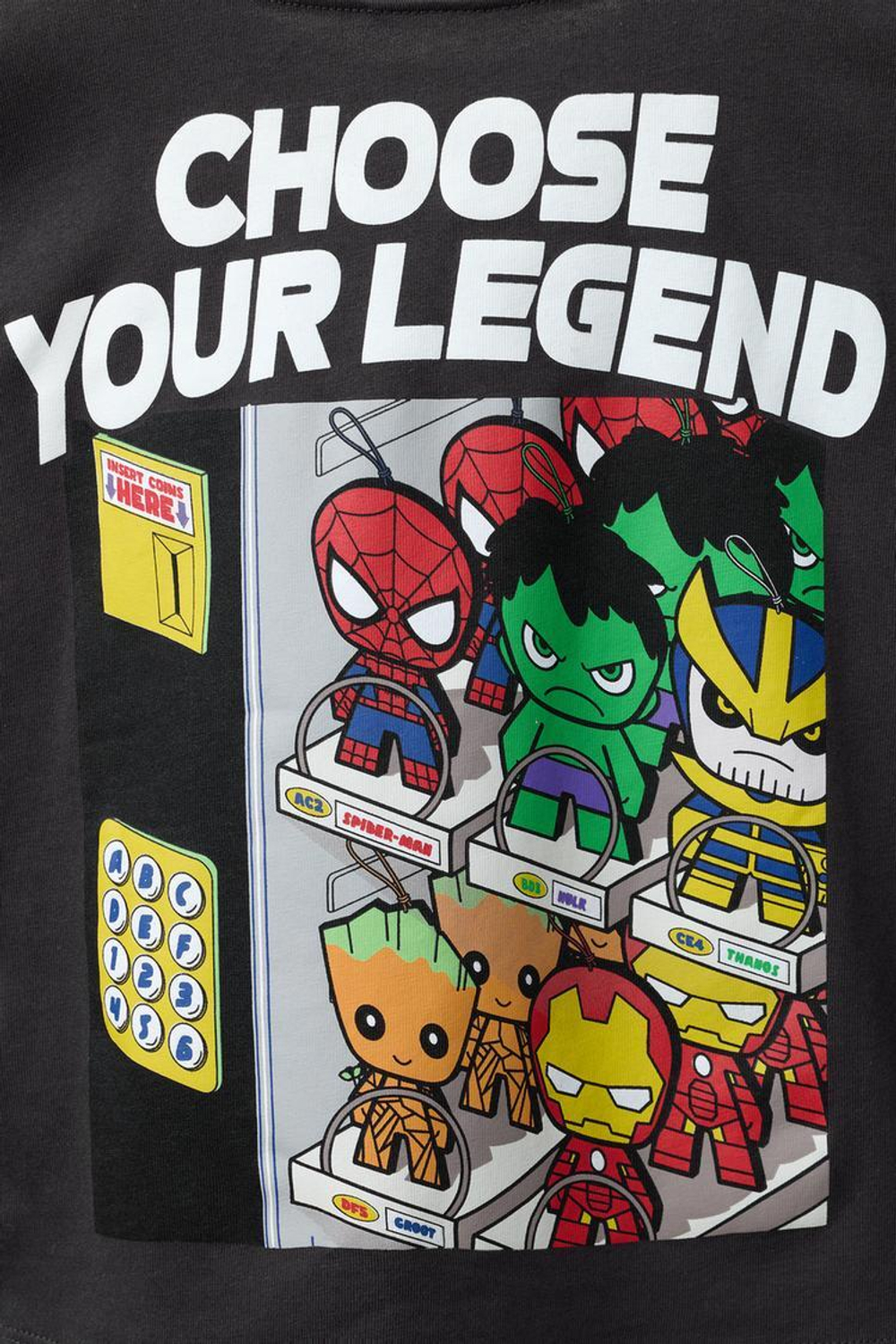 ZARA ФУТБОЛКА С ПРИНТОМ THE AVENGERS © MARVEL, АНТРАЦИТОВО-СЕРЫЙ