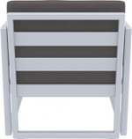 Комплект пластиковой мебели Siesta Contract Mykonos XL, серебристый, темно-серый