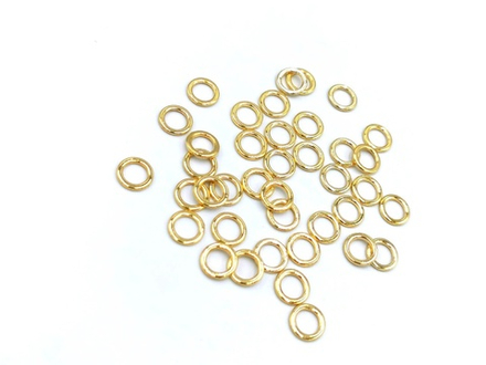 Кольца, 6 мм, металл, золото, премиум-класс, (Арт: КО/6-PZ), шт