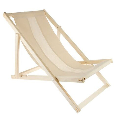 Складной шезлонг из липы с тканью