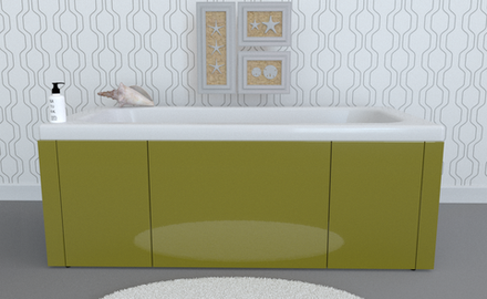 Экран под ванну комбинированный TR-8-038 оливковый глянец