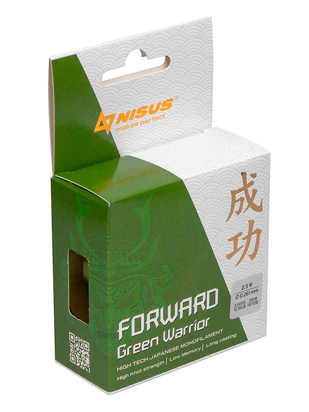 Леска для рыбалки Nisus FORWARD Green Warrior Nylon 0,309mm/100m (N-FGW-0309-100)