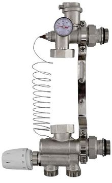 Насосно-смесительный узел Rommer RDG-0120-009000 с термостатической головкой с выносным датчиком