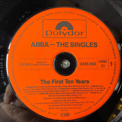 Винтажная виниловая пластинка LP ABBA АББА The Singles (The First Ten Years) (Германия 1982)