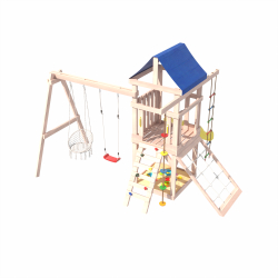 Детская площадка для улицы и дачи Fun Land неокрашенная с мини сеткой