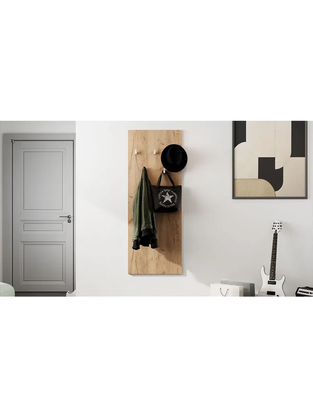 Прихожая с зеркалом Дуб Крафт золотой 245х43х226