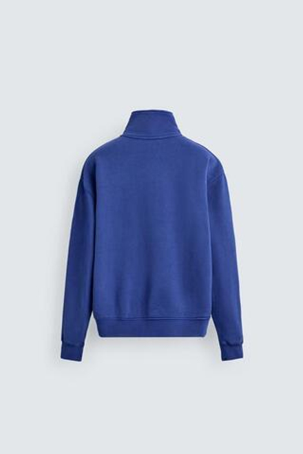 ZARA Х AARON LEVINE ТОЛСТОВКА С ВОРОТНИКОМ НА МОЛНИИ, ЯРКО-СИНИЙ