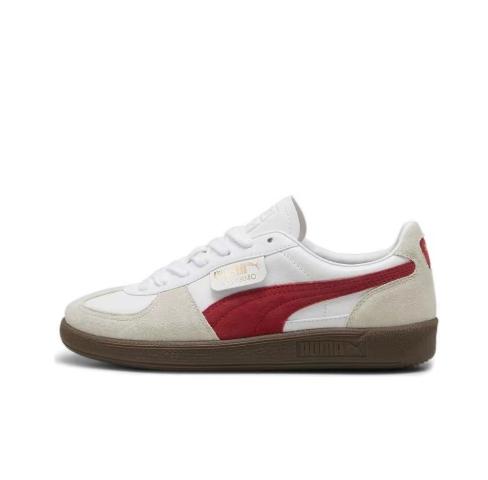 Кроссовки Puma Palermo Leather 'White Club Red' 396464-05