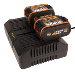 Комплект WORX WA3611: Двойное зарядное устройство WA3883