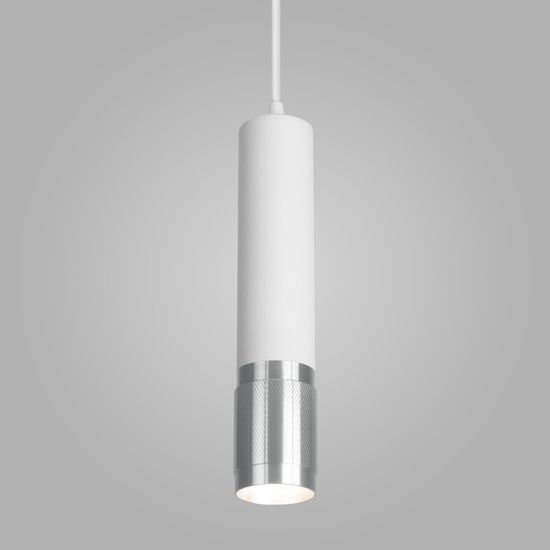 DLN108 GU10 / подвесной светильник / белый/серебро