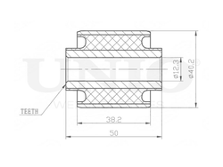 Сайлентблок внешний заднего нижнего рычага UNIO RMP-20331