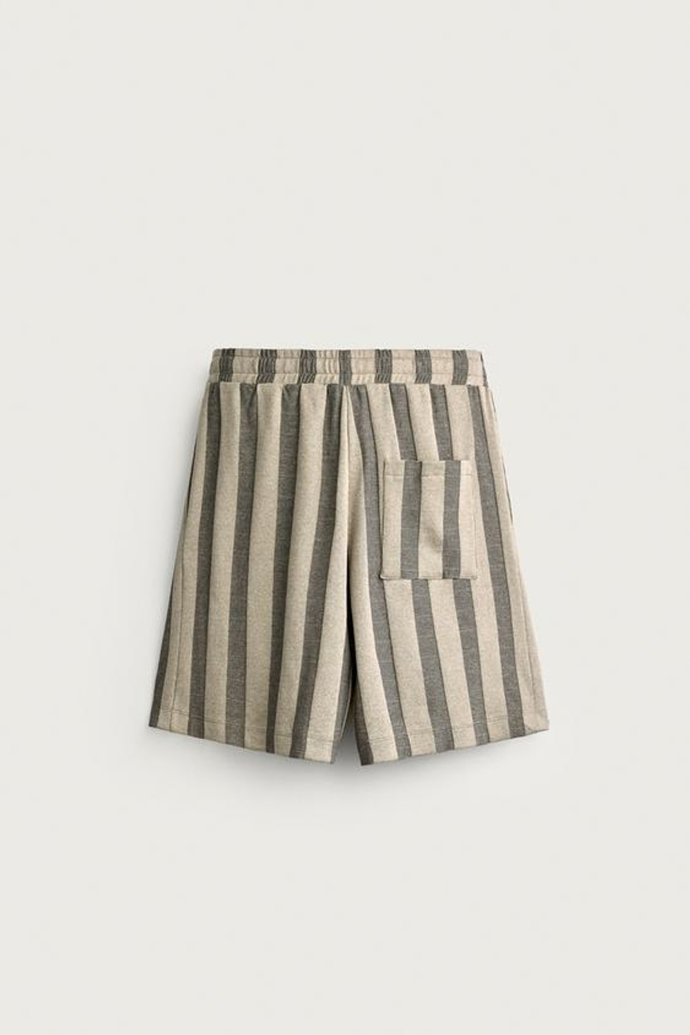 ZARA ШОРТЫ В ПОЛОСКУ ИЗ ЖАККАРДА СО СКЛАДКАМИ, ЧЕРНЫЙ/КОРИЧНЕВЫЙ