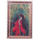 Алмазная мозаика на подрамнике с полным заполнением «МИР ЯРКИХ КРАСОК», аниме девушка, 20*30см