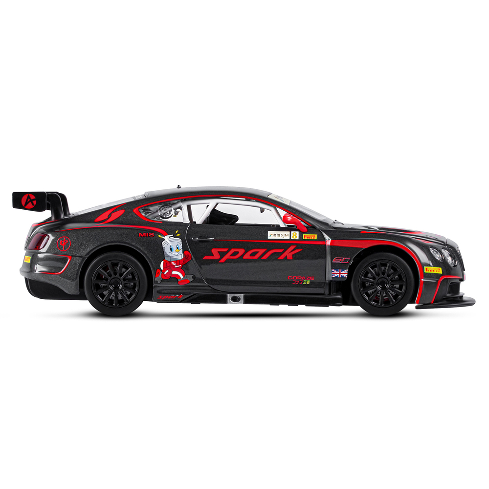 Модель 1:24 Bentley Continental GT3 Concept, черный + красный, откр. двери, капот, свет, звук