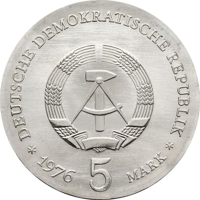 5 марок 1976 Германия (ГДР) «200 лет со дня рождения Фердинанда фон Шилля»