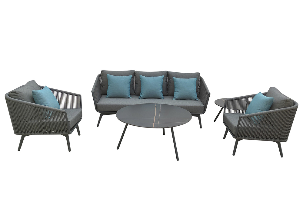 Стол кофейный "ОБЪЯТИЕ (EMBRACE)" уличный черный d100x38см Garda Decor