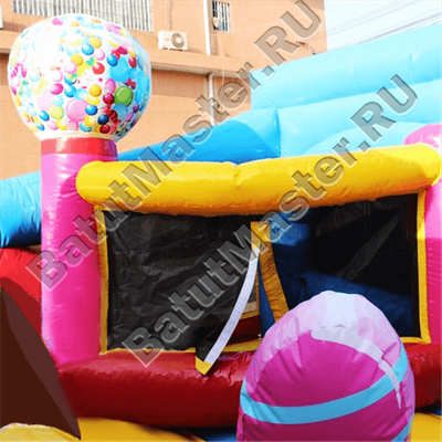 Коммерческий надувной батут "Мороженое" 6*6*3.5 м