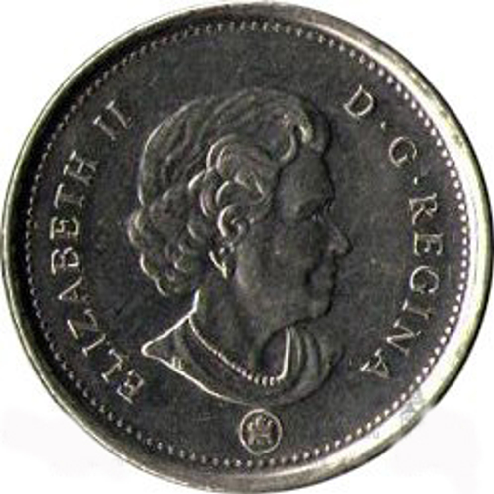 5 центов 2009 года. Бобр. Животные. Канада. UNC
