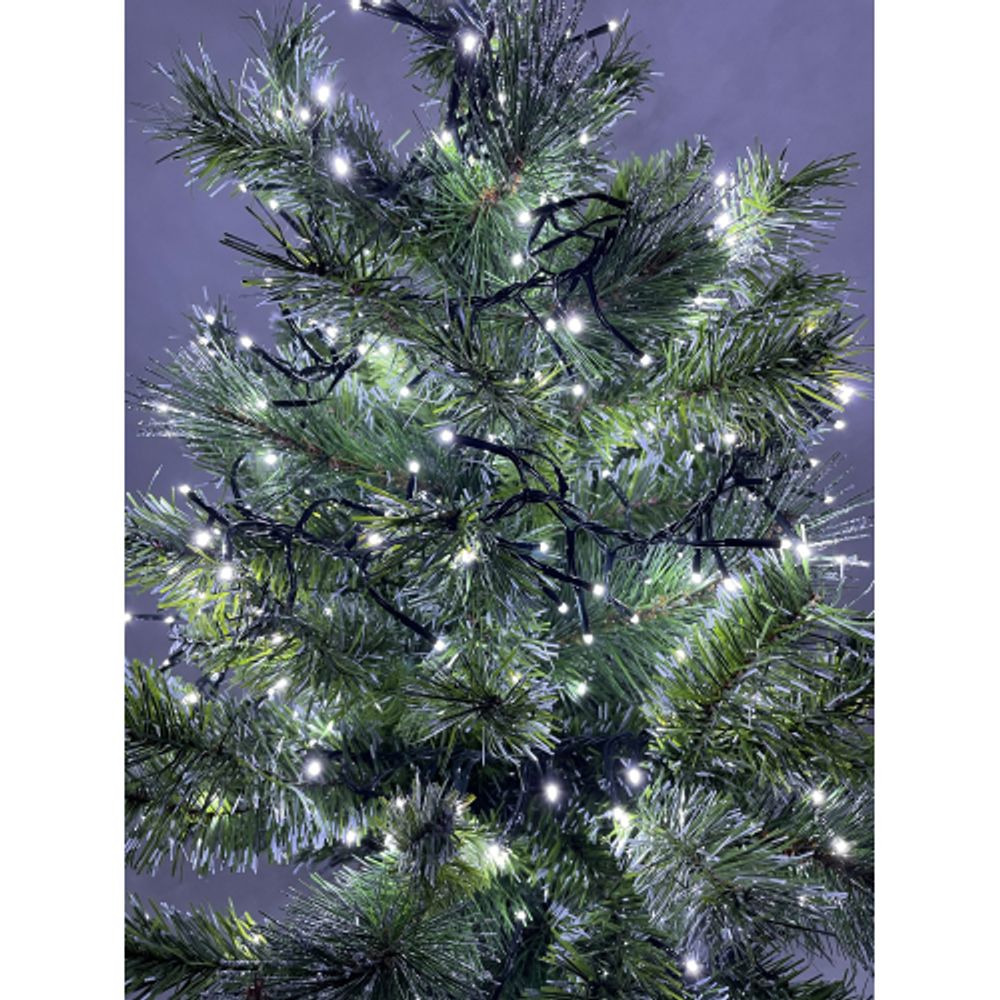 Светодиодная новогодняя гирлянда ЭРА ENIN - GC мишура 3,9 м зеленый провод холодный свет