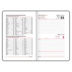 Ежедневник датированный 2023 А5 138x213 мм BRAUBERG "Chameleon", под кожу, черный/оранжевый, 114108