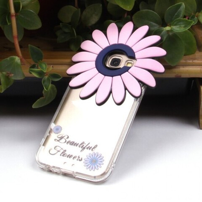 Силиконовый чехол "Цветы" для Samsung Galaxy A3 (2017), 009872