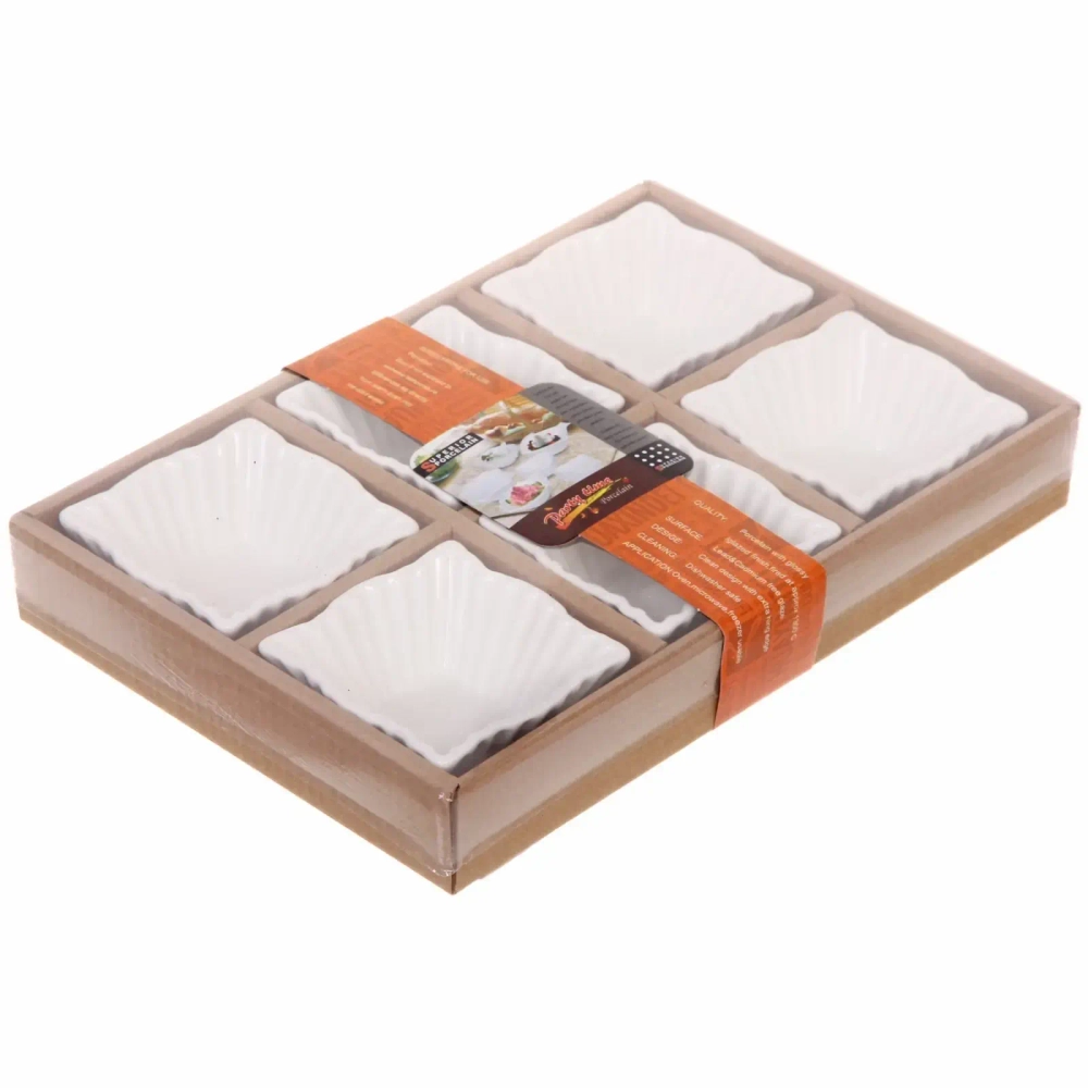 Набор соусников «White magic» 6шт «Волна» ребристый 100мл