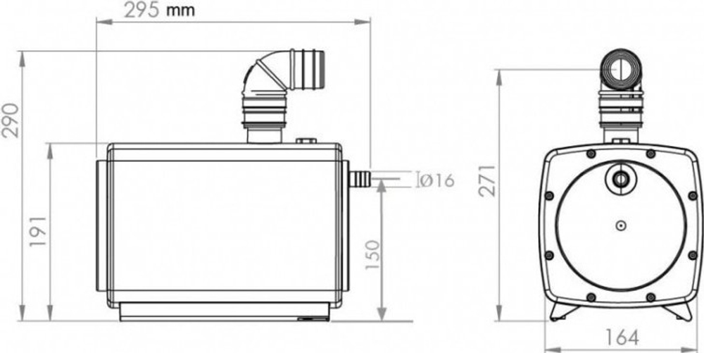 Установка канализационная SFA SANIFLOOR 1 SANIFLOOR1
