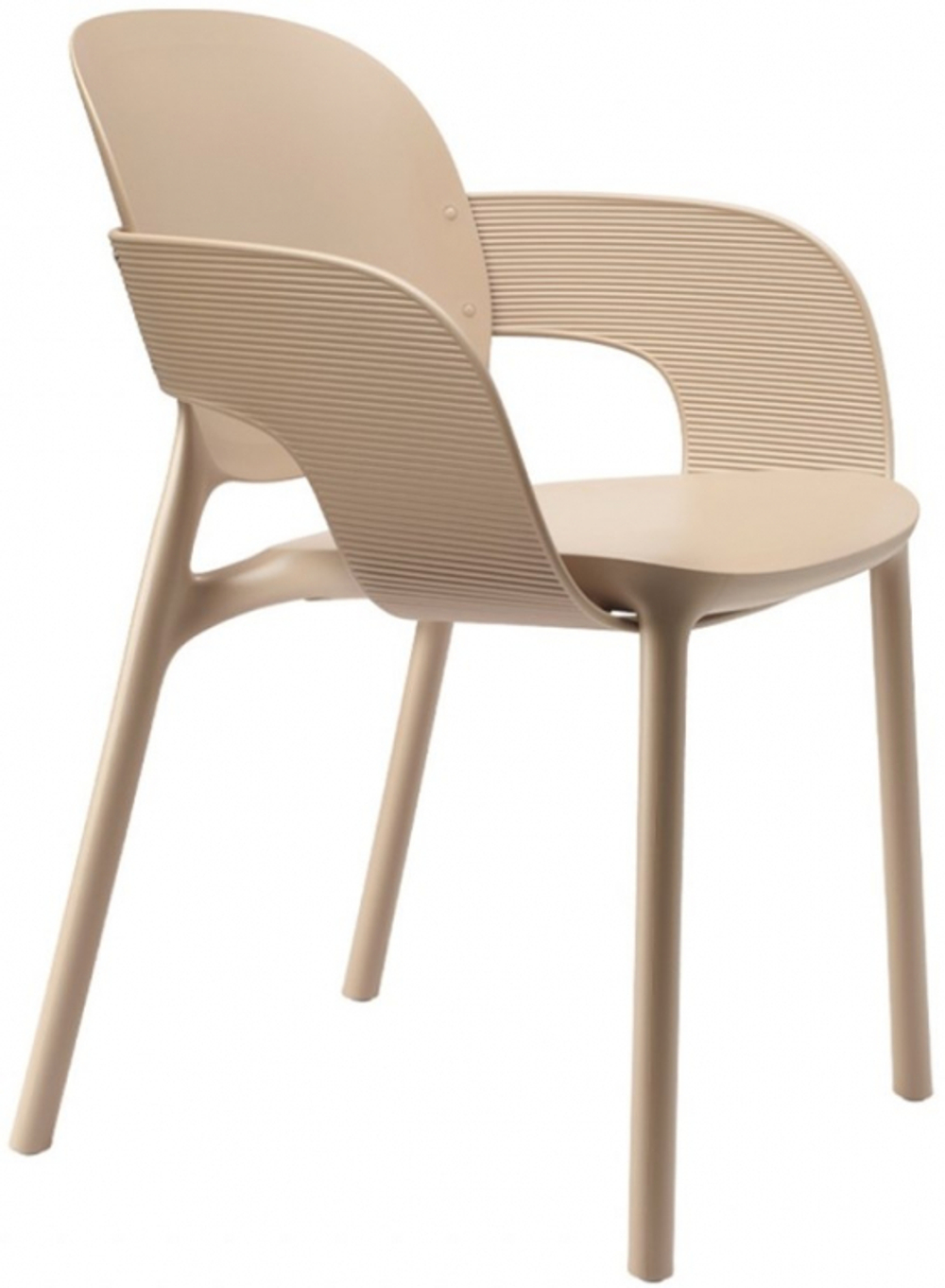 Кресло пластиковое Scab Design Hug Go Green, тортора