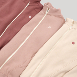 Zip-Up Sweatshirt Rose Brown