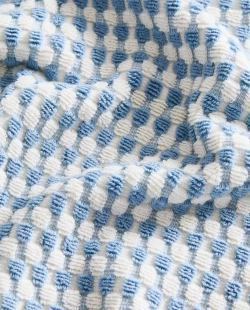 ZARA HOME БАННОЕ ПОЛОТЕНЦЕ ИЗ ХЛОПКА С РЕЛЬЕФНЫМ УЗОРОМ, СИНИЙ