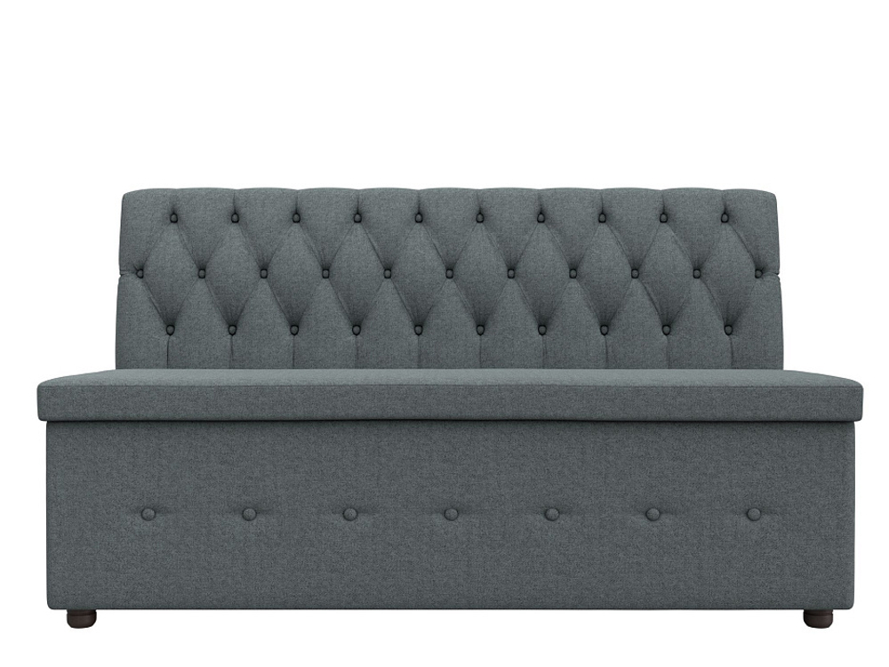 Диван кухонный прямой Вента, Амур 07 серый, Рогожка, 123739