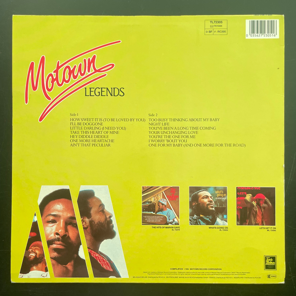 Marvin Gaye ‎– Motown Legends (Германия 1984г.)