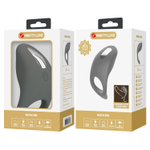 Серое эрекционное кольцо с вибростимуляцией клитора (Цвет: серый)