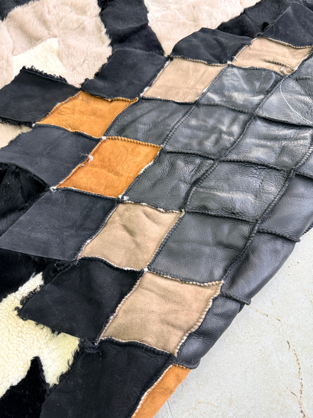 Покрывало меховое ковер из шкуры овчины