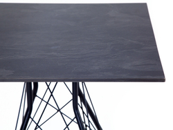 "Конте" интерьерный стол из HPL 63x63см, цвет "серый гранит"