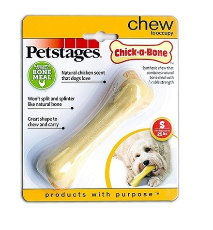 Petstages игрушка для собак Chick-A-Bone косточка с ароматом курицы 11 см малая