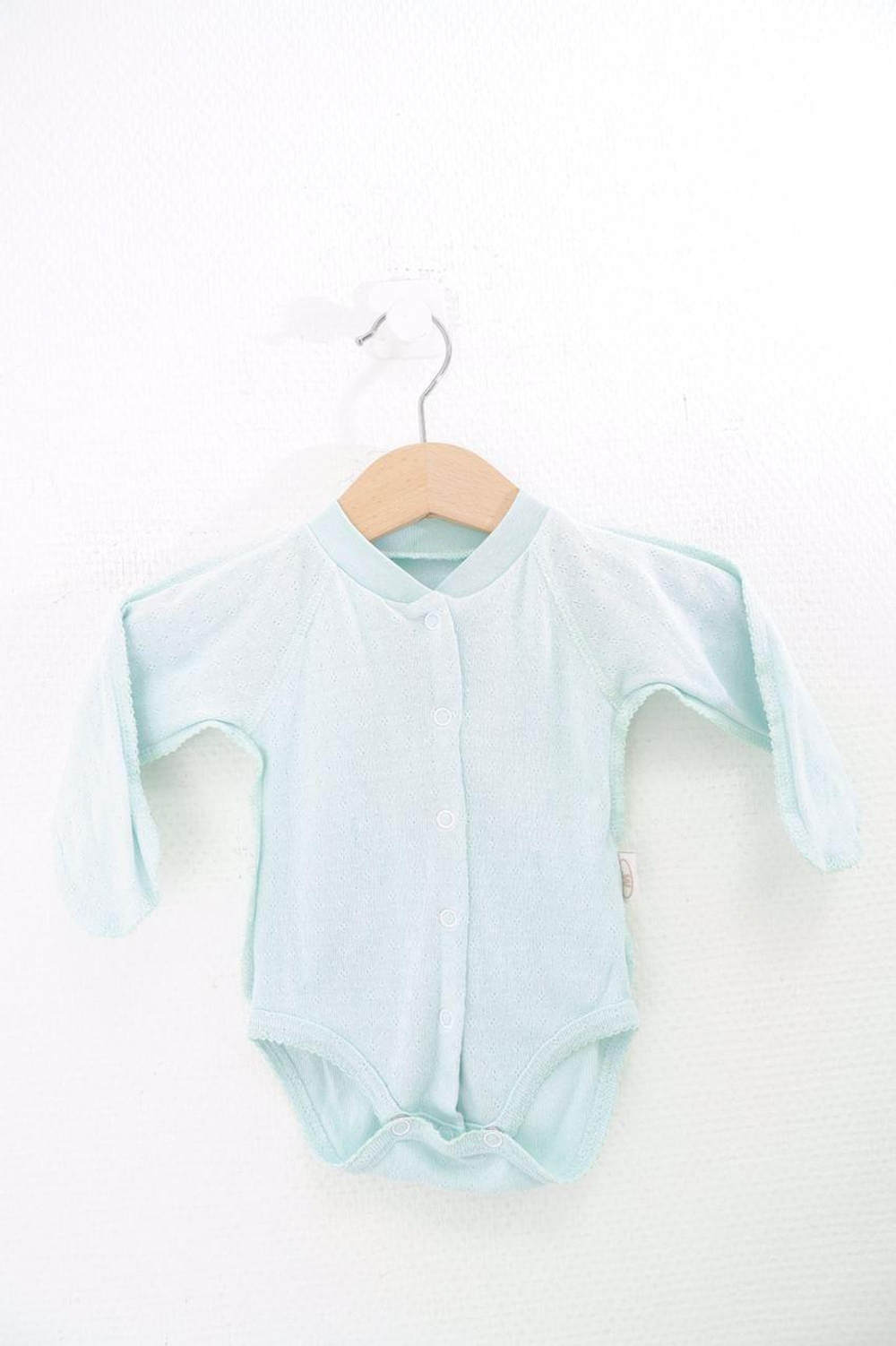 Боди голубое на 0-3 месяца